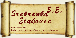 Srebrenka Elaković vizit kartica
